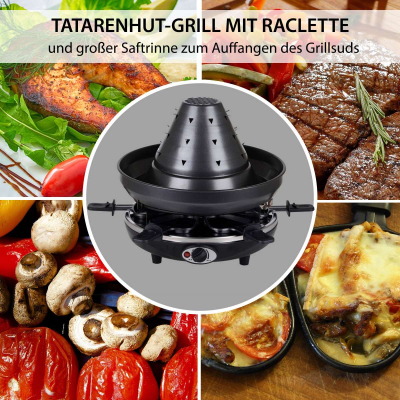 Syntrox Tatarenhut Grill Raclette für 6 Personen