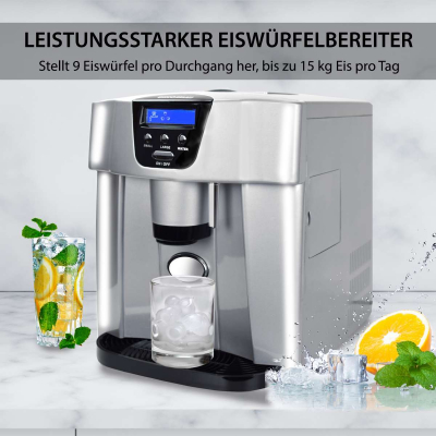 Syntrox Digitaler Eiswasser- und Eiswürfelbereiter mit Spender
