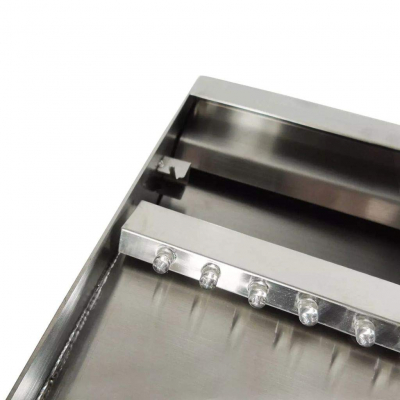 Ubbink Niagara,  90 LED WALL - Wasserfall, Inox 316L, Trafo 12V, 62 LEDs warmweiß, 1 - H10 x 90 x 20 cm, LED: 420 Lumen, EEK A+, 7W