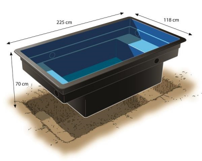 Ubbink QUADRA C2 - Fertigteich - HDPE,  Fassungsvermögen 1500 l