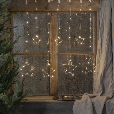 Star Trading LED-Sternenlichtervorhang Dew Drop Stars