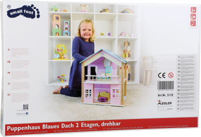 Small Foot Puppenhaus Blaues Dach 2 Etagen