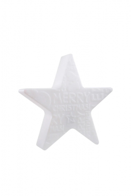 8 seasons - Shining Star Merry Christmas Durchmesser 60 cm weiß Solar
