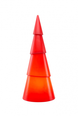 8 seasons - Motivleuchte Weihnachtsbaum Shining Tree rund 100 cm rot