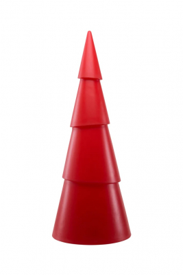 8 seasons - Motivleuchte Weihnachtsbaum Shining Tree rund 100 cm rot
