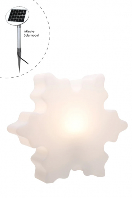 8 seasons - Motivleuchte Shining Crystal 40 cm weiß Solar