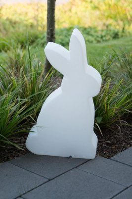 8 seasons - Motivleuchte Shining Rabbit 70 cm weiß Solar
