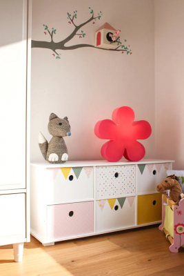 8 seasons - Motivleuchte Shining Flower Durchmesser 40 cm Pink
