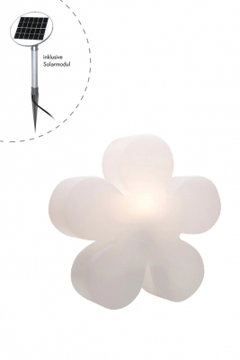 8 seasons - Motivleuchte Shining Flower Durchmesser 60 cm weiß Solar