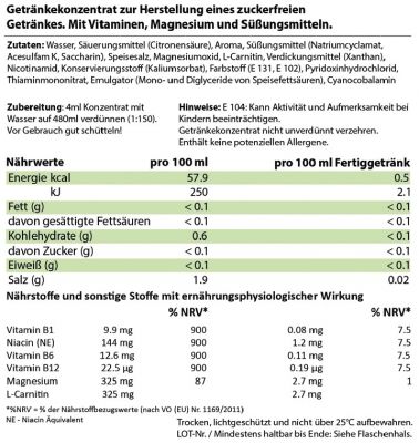 XAXX HC Refresh Liquid WALDMEISTER Konzentrat 1:150, 250 ml, zuckerfreier Sirup