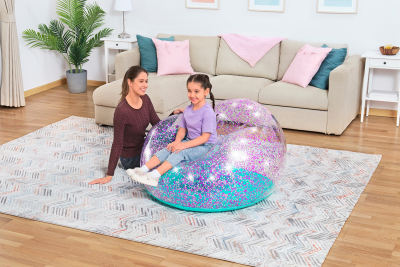 Bestway Inflate-A-Chair Luftsessel Glitter Dream 114 x 112 x 66 cm