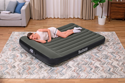 Bestway TriTech Doppelluftbett mit integrierter, batteriebetriebener Elektropumpe 203 x 152 x 30 cm