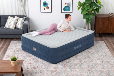 Bestway TriTech Doppelluftbett TruLeisure mit integrierter Elektropumpe 203 x 152 x 51 cm