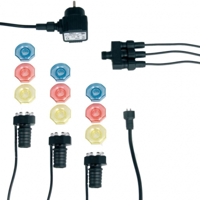 Ubbink MiniBright 3x8 LEDs R - 3 Farbkappen
