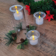 LED-Teelichter, 3er-Set, je 1 warmweiße LED
