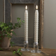 Star Trading LED-Echtwachskerzen Flamme Swirl Antique, 2er-Set, beige