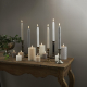 Star Trading LED-Echtwachskerzen Flamme Swirl Antique, 2er-Set, beige
