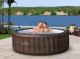 Bestway LAY-Z-SPA Energiespar-Whirlpool Bali AirJet mit App-Steuerung, für 7 Personen, Durchm. 216 x 71 cm, Rattan-Optik (Schokobraun)