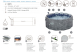 Bestway LAY-Z-SPA Whirlpool Carrara AirJet mit App-Steuerung, Schaumstoffpaneele, für 6 Personen, Durchm. 170 x 65 cm, Alabaster-Optik