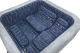 Bestway LAY-Z-SPA Energiespar-Whirlpool San Francisco HydroJet Pro mit App-Steuerung, für 7 Personen 230 x 230 x 71 cm, Marmor-Optik (Samtgrau)
