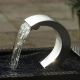 Ubbink Mamba S LED - Wasserfall, Inox 316L, 9 LEDs, 12VAC-3,25VA,  1 1/2, Anschlussmaterial, H24 x 27,5 x 13,5 cm, LED  60 Lumen, EEK A+, 1W 