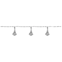 LED-Minilichterkette Diamanten, 10 warmweiße LEDs