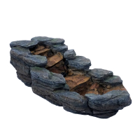 Ubbink CAZORLA Wasserfallelement, Bogen links - Polyresin