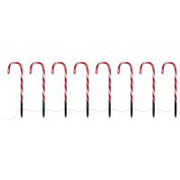 Gartenstecker 8tlg Leuchtstab-Set Zuckerstange
