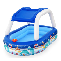 Bestway Family Pool mit Sonnenschutzdach Sea Captain 213 x 155 x 132 cm