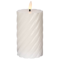 Star Trading LED-Echtwachskerzen Flamme Swirl, 1 warmweiße LED