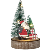 LED-Tischdekoration Weihnachtsmann mit Geschenken, 5 warmweiße LEDs