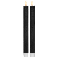 Star Trading LED-Echtwachskerzen Flamme Antique, 2er-Set, H 250 mm