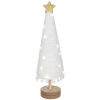 Tannenbäumchen, 20 warmweiße LEDs, weiß