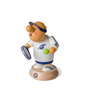 Müller-Kleinkunst Erzgebirge - Räuchermann, Müllerchen Tennisspieler, 12x16 cm
