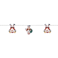 LED-Minilichterkette, Weihnachtsmannsticker, 6 warmweiße LEDs