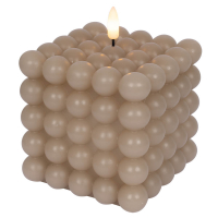 Star Trading LED-Echtwachskerzen, Flamme Dot, 1 warmweiße flackernde LED, beige