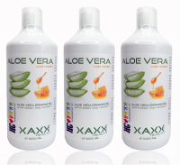 XAXX HC Aloe Vera Drinking Gel mit Honig & Vitamin C 3er-Set , je 1 Liter