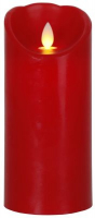 STAR Trading LED-Wachskerze Glim rot 17,5cm innen Box