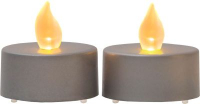 STAR Trading LED-Teelicht grau gelb/flackernd inkl. CR2032 B2