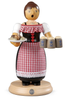 Räucherfigur, Gross Oktoberfest Kellnerin, 14x24cm