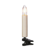 Rotpfeil Weihnachtsbaumketten, klar/elfenbein, mit Topkerzen, 30 flammig