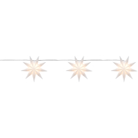 Sterntaler LED-Minilichterkette, 3 warmweiße LEDs, weiße Sterne, Durchm. 115 mm