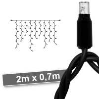 Wing Links LED-Lichtervorhang 230V-System schwarz 2m