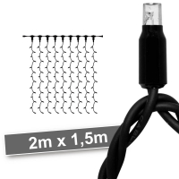 Wing Links LED-Lichtervorhang 230V-System schwarz 2m