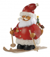 Räuchermann, Klein Weihnachtsmann Auf Skier, 16x15cm